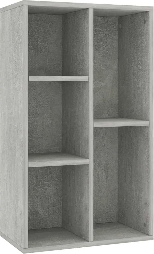 vidaXL betonszürke szerelt fa könyv-/tálalószekrény 50 x 25 x 80 cm