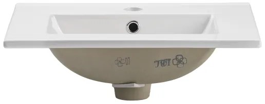 COMAD UM-2050RB DANCE 50 - Beépíthető mosdó 52x40 cm, kerámia, fényes fehér