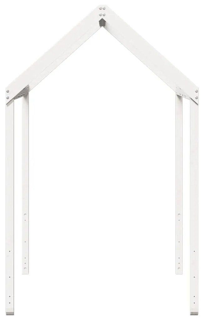 fehér tömör fenyőfa gyerekágytető 207 x 80,5 x 151,5 cm