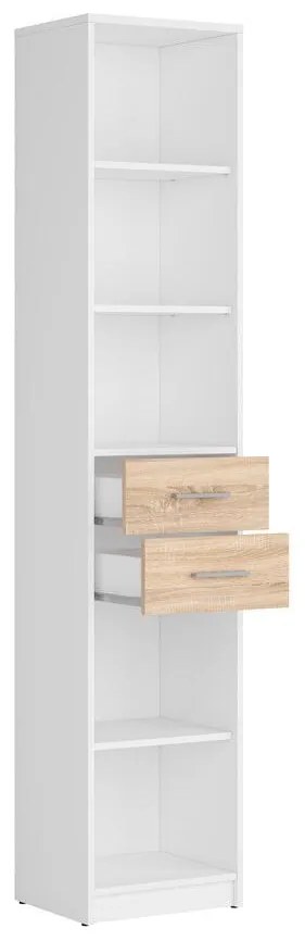 Regál Nepo Plus 26 (fehér + szonoma tölgy) . 1098376