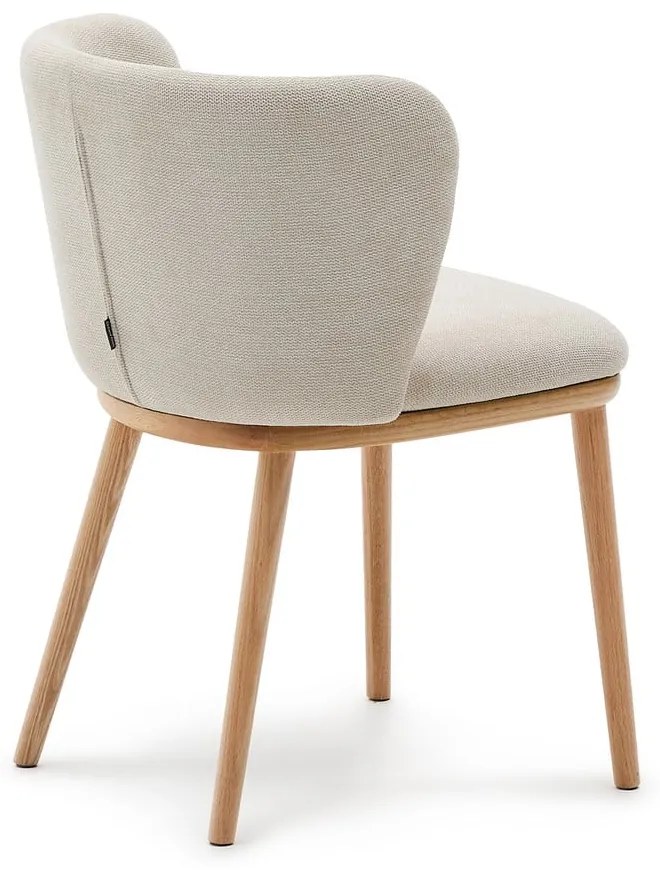 Bézs kárpitozott étkezőfotel Ciselia – Kave Home