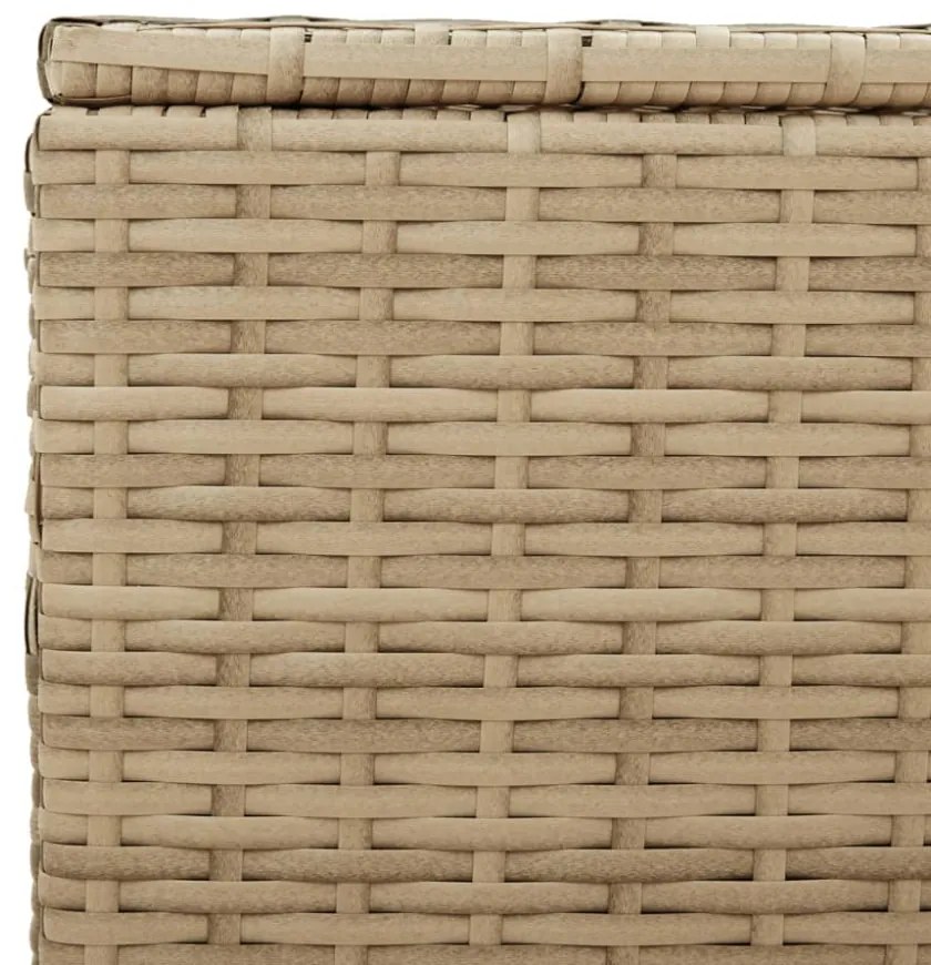 vegyes bézs polyrattan kerti tárolóláda 469 L