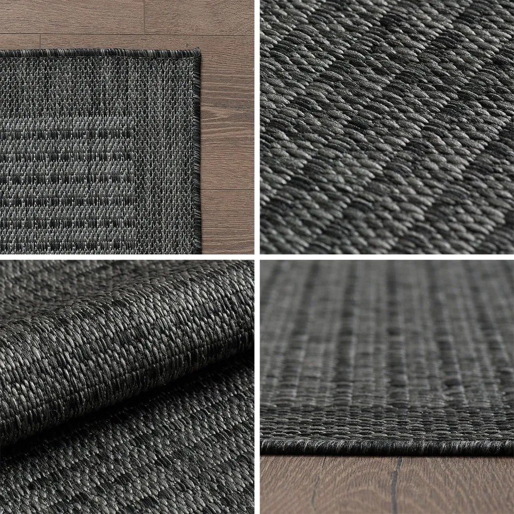 Sötétszürke kerek kültéri szőnyeg ø 160 cm Giza – Ayyildiz Carpets