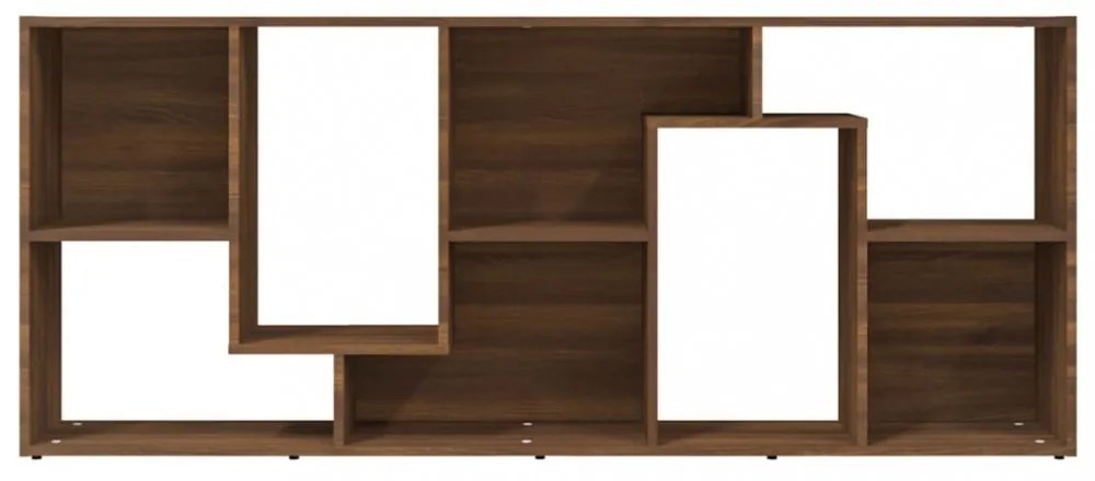 barna tölgyszínű szerelt fa könyvszekrény 67 x 24 x 161 cm