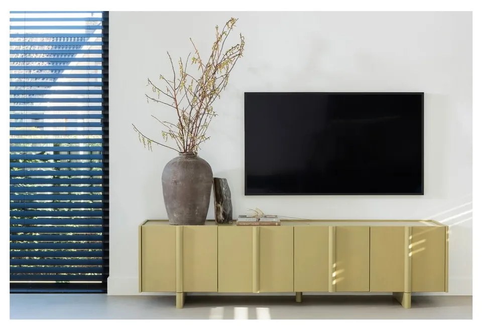 Khaki borovi fenyő TV-állvány 200x53x46 cm Basu – WOOOD