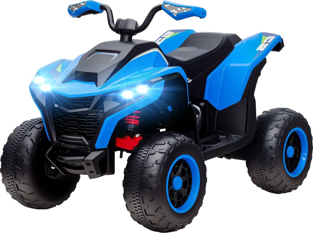 AIYAPLAY Elektromos Quad Gyermekeknek 12V Elektromos Gyerek Quad 2 Motorral, 3-6km/h Sebességgel, Felfüggesztéssel, LED Fénnyel, USB-val és Zenével 3-