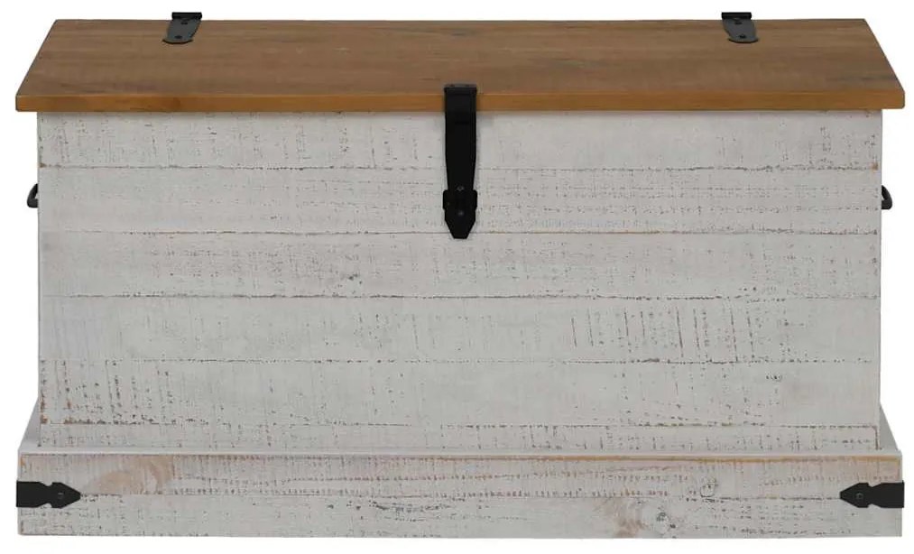 fehér tömör fenyőfa HALDEN tárolószekrény 91x48x47 cm