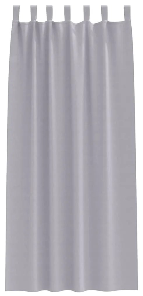 Függönyök függönyökkel 2 pcs Fém szürke 225x140cm Poliészter