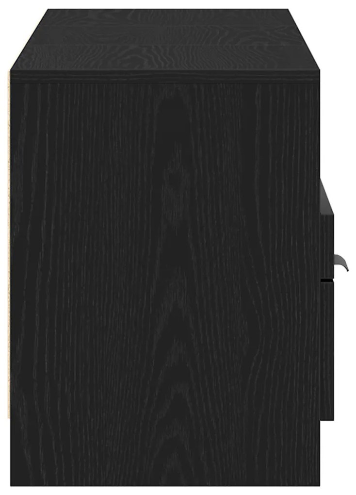 TV Szekrény Fekete Tölgy 150x33,5x45 cm Műgyanta