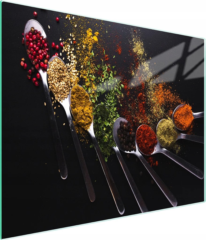 Üveg Vágódeszka 52x30 Fűszerek Edzett Üveg