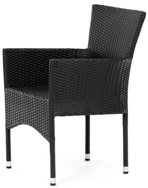 Fekete Polyrattan Kerti Szék. AZC-S2117 BK