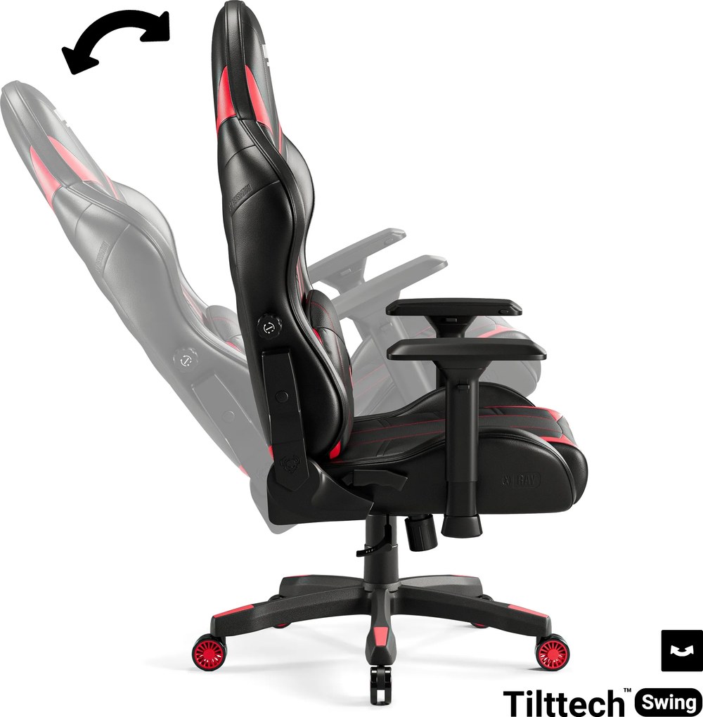Gamer szék műbőr Normal Size, fekete-piros: Diablo X-Ray 2.0