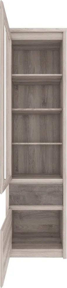 Vitrin 1D1W1S, nairobi gesztenye/onix, JESI NEW