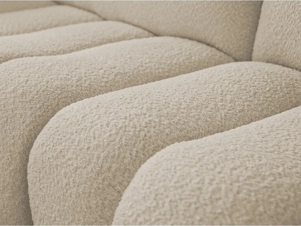 Bézs buklé sarokkanapé (bal oldali-heverő résszel) Azra – Bobochic Paris