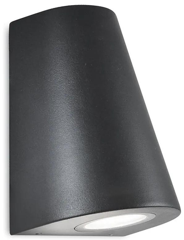 Polux Kültéri fali lámpa BOSTON GU10/35W IP44 ovális fekete SA0553