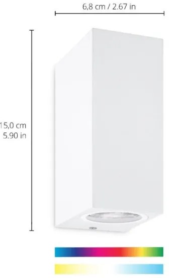 WiZ - LED RGBW Dimmelhető fali lámpa UP&DOWN 2xGU10/4,7W/230V fehér Wi-Fi