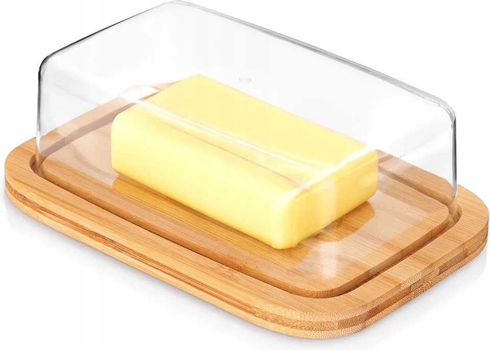 Bambusz vajtartó Konyhai vajtároló tartály