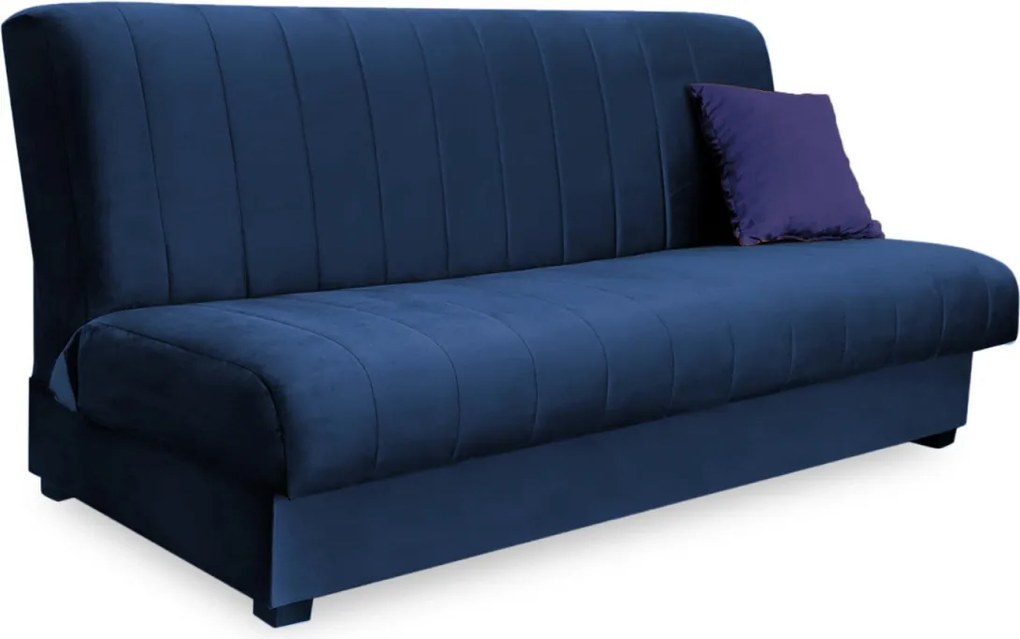 Ágyazható kanapé sötétkék színben, velúr kárpittal SIGMA