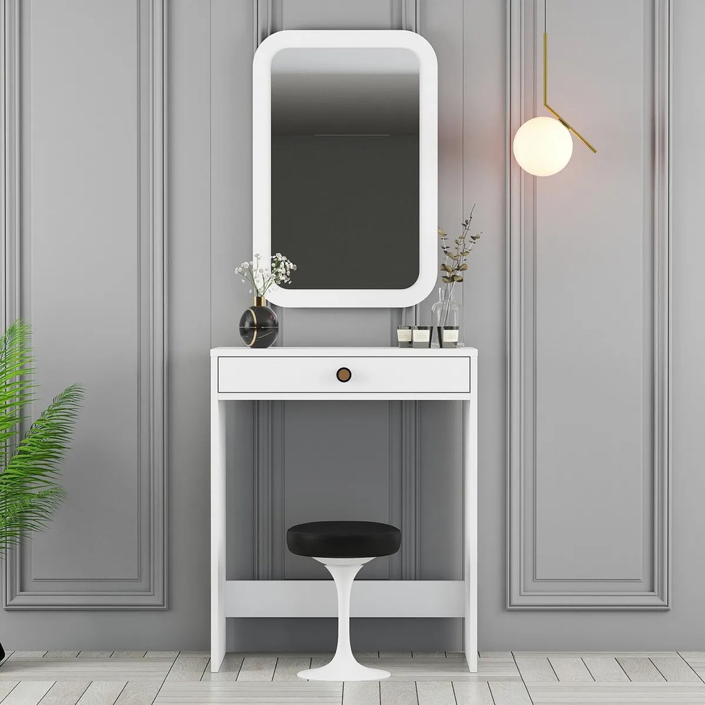 Lizbon Mirror White kozmetikai asztal