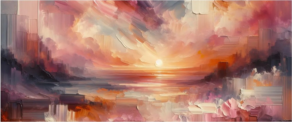 Kép - Festett alkonyat (120x50 cm)