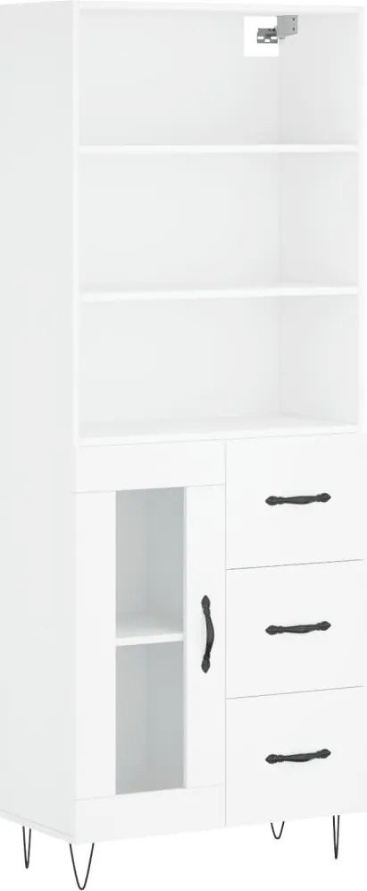 vidaXL fehér szerelt fa magasszekrény 69,5 x 34 x 180 cm