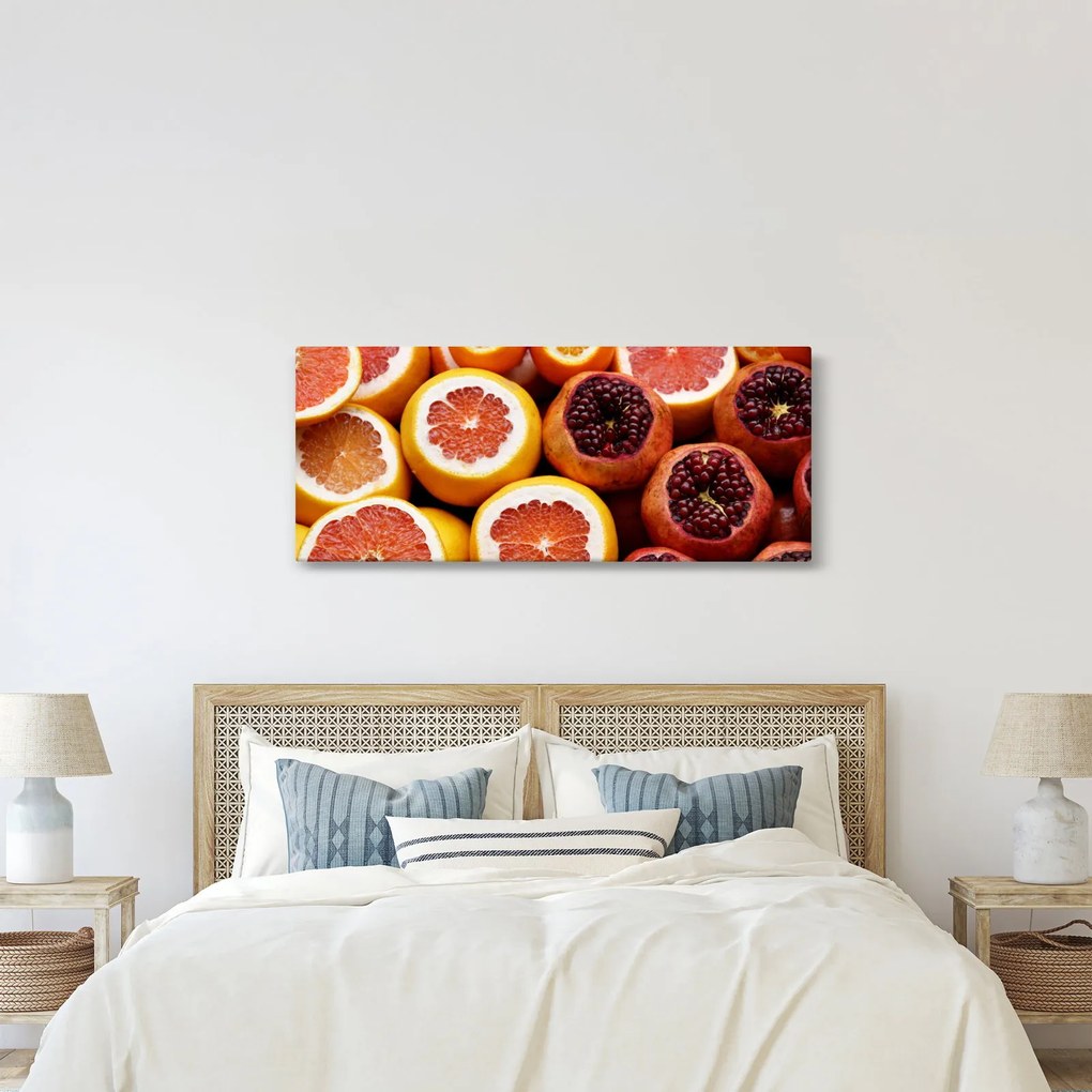 Narancsok és gránátalmák képe (120x50 cm)