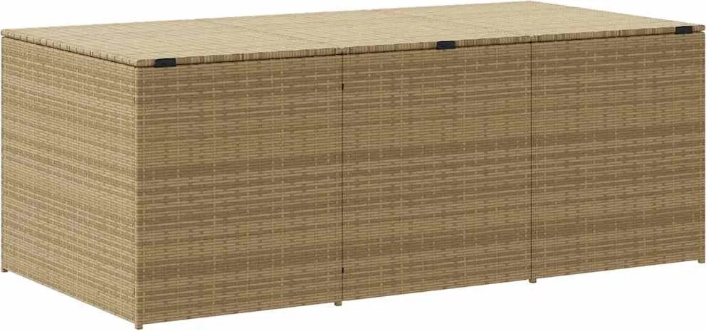 vidaXL vegyes bézs polyrattan kerti tárolóláda 984 L