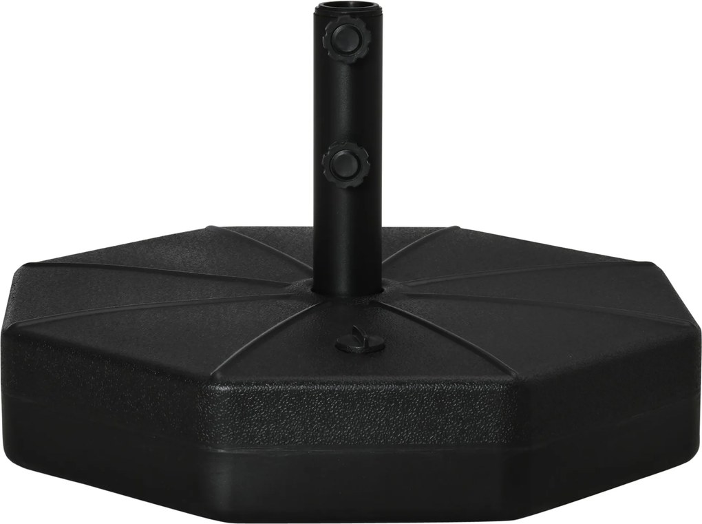 Outsunny 40 kg-ig Tölthető Napernyő Állvány, Okttogonális Napernyő Tartó, Napernyő Súly, 38/48mm Átmérőjű Állvány Napernyőhöz, Teraszra, Erkélyre, Ker