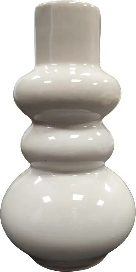 Gyertyatartó Mini Váza Kerámia Váza 13cm Fehér Hosszú Gyertya