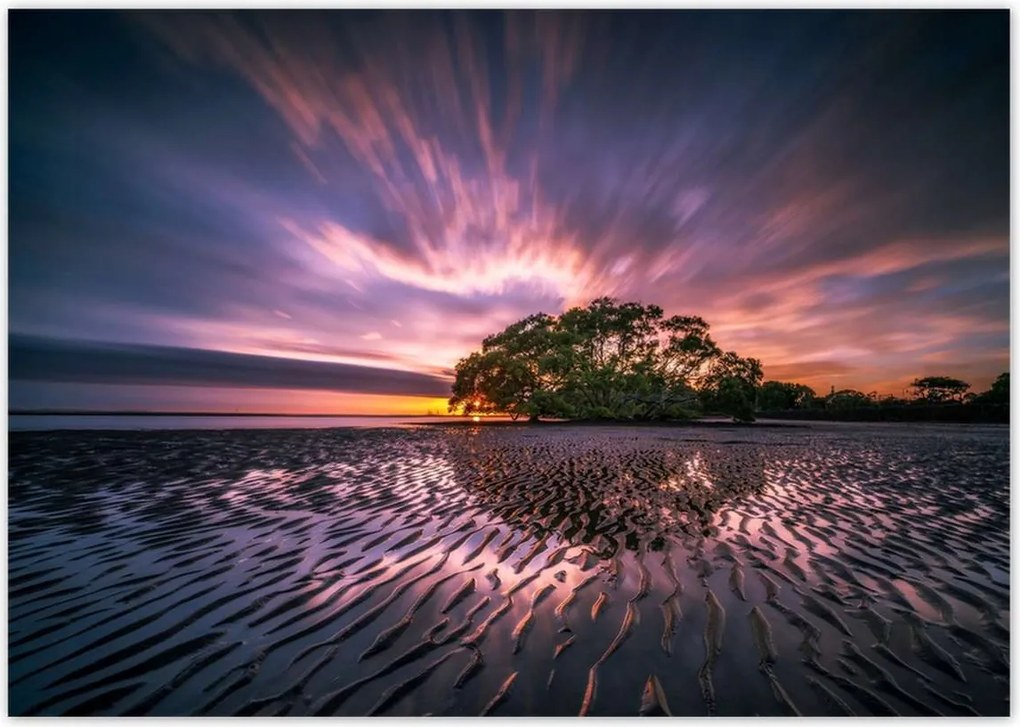 Poszterek A2 Szint Gyönyörű lila tájkép