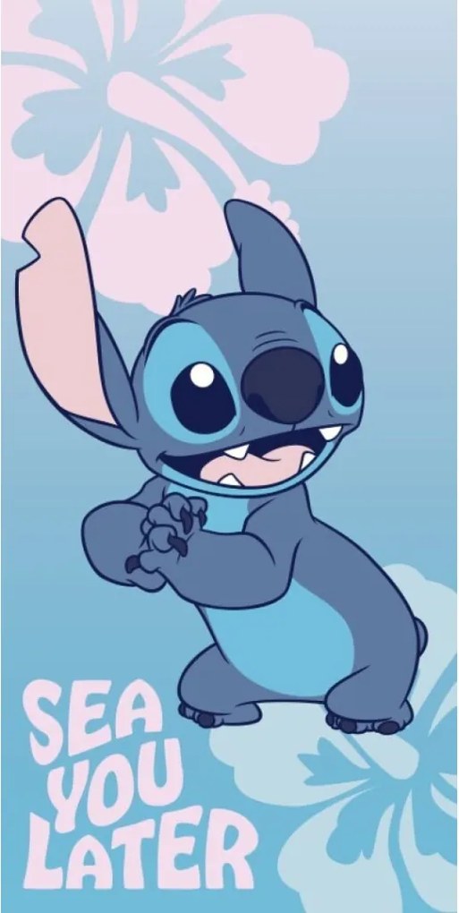 Disney Lilo és Stitch, A csillagkutya Sea You Later fürdőlepedő, strand törölköző 70x140cm (Fast Dry)