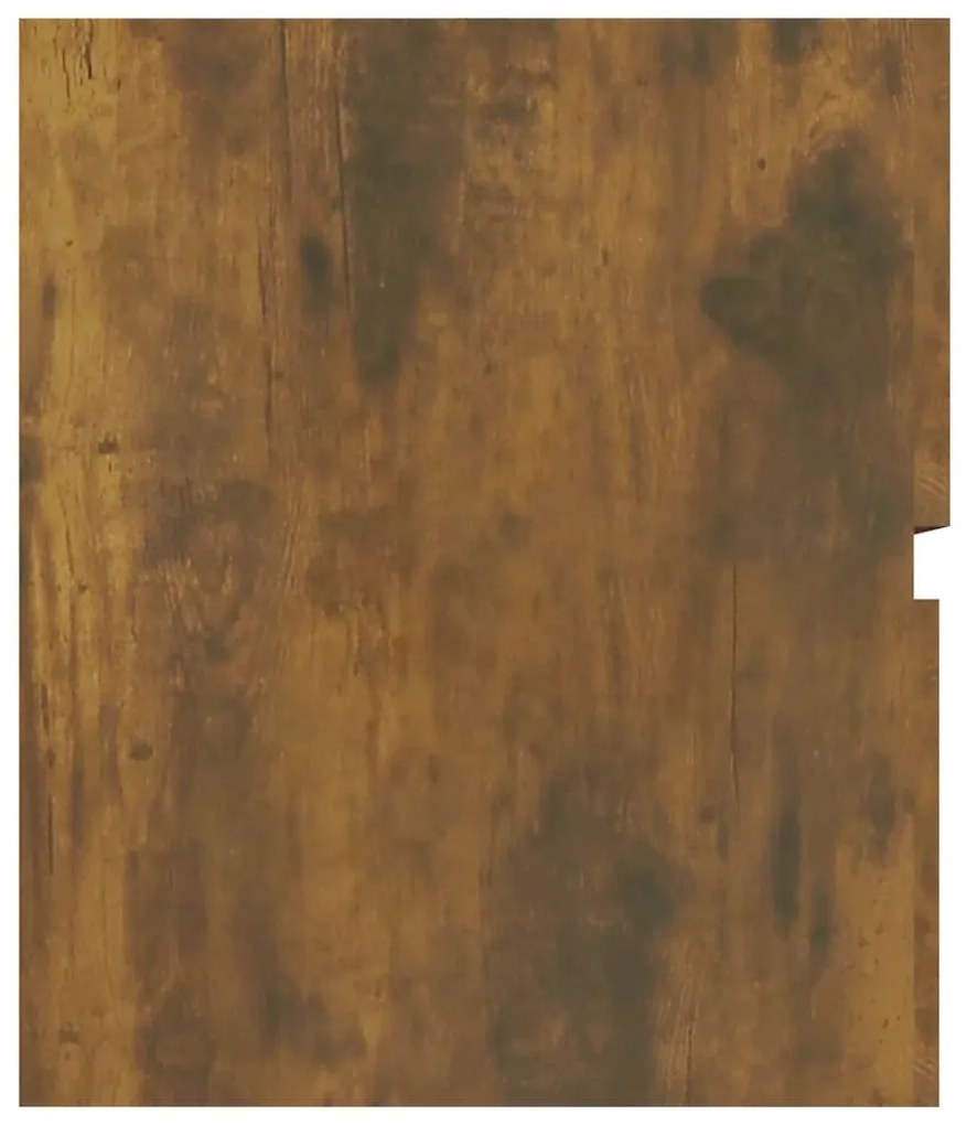 füstös tölgy színű szerelt fa mosdószekrény 90 x 38,5 x 45 cm
