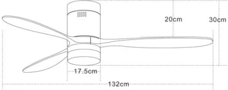 Zambelis 19144 - LED Mennyezeti ventilátor LED/15W/230V 3000/4000/6000 + távirányító