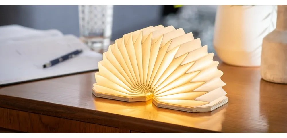 Barna LED dimmelhető asztali lámpa (magasság 3,5 cm) Accordion – Gingko