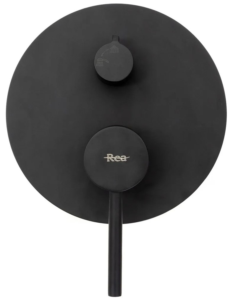 Zuhanyszett rejtett Rea Lungo black + box