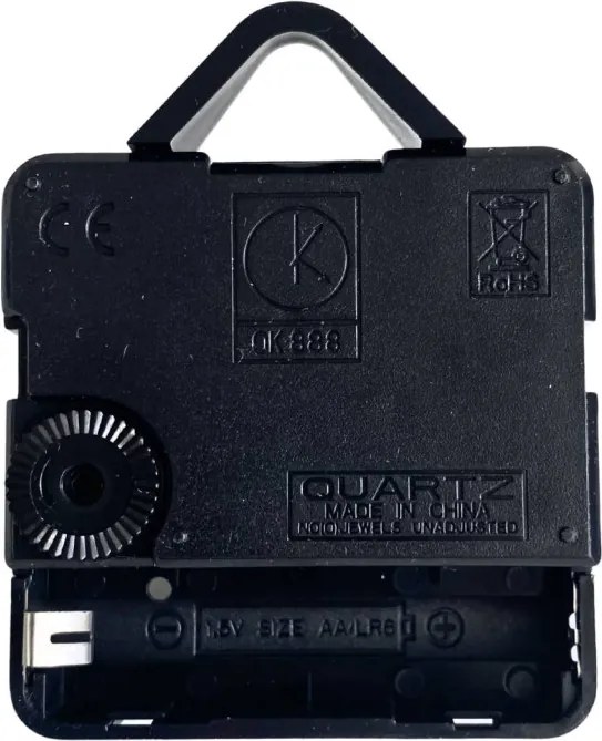 Fekete hegyes alumínium óramutatók piros másodpercmutatóval 11 / 8,5 cm