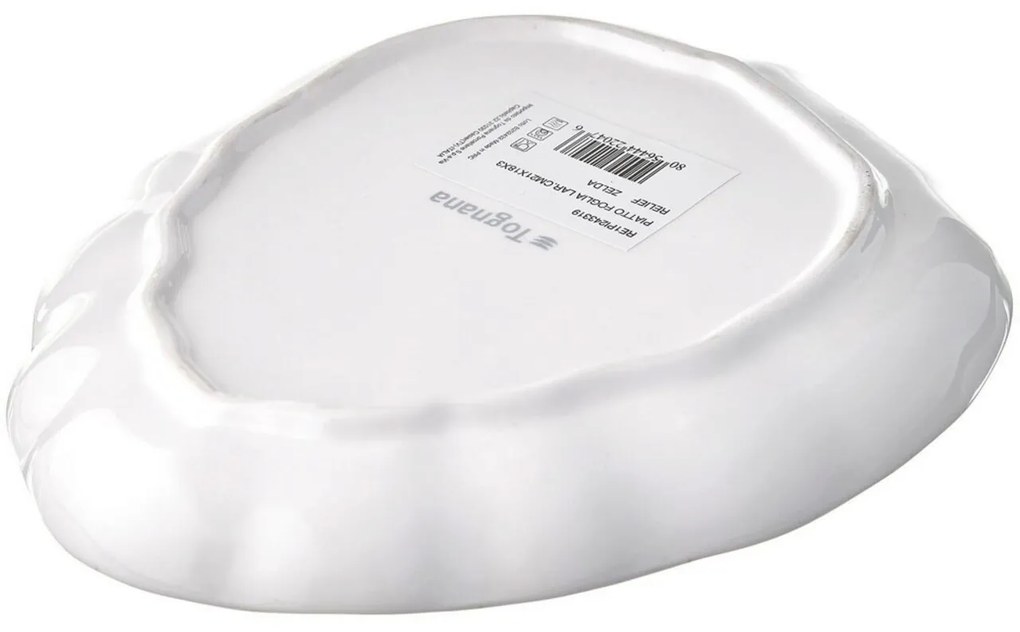 Tognana Szervírozó tál, Leaf, 21 x 18 x 3 cm, porcelán, fehér