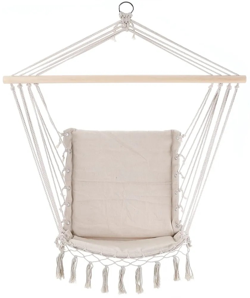 BOHO függőszék párnával, Ø61cm, bézs Jurhan