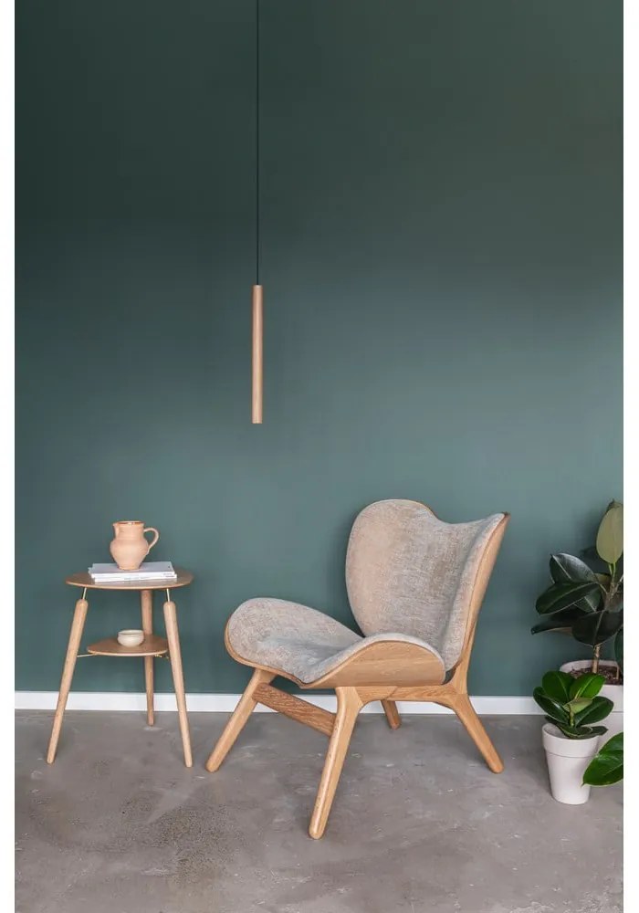 Tölgyfa LED függőlámpa fa búrával ø 3 cm Chimes – UMAGE