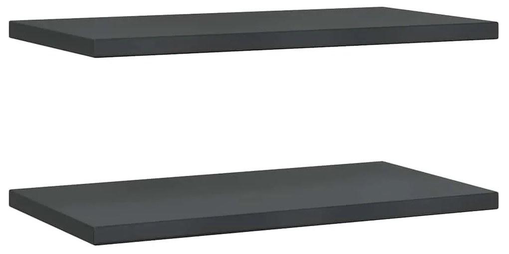 2 db fekete rozsdamentes acél fali polc 75 x 40 x 3 cm