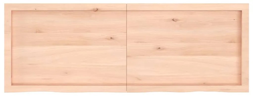 kezeletlen tömör tölgyfa fali polc 140x50x(2-6) cm