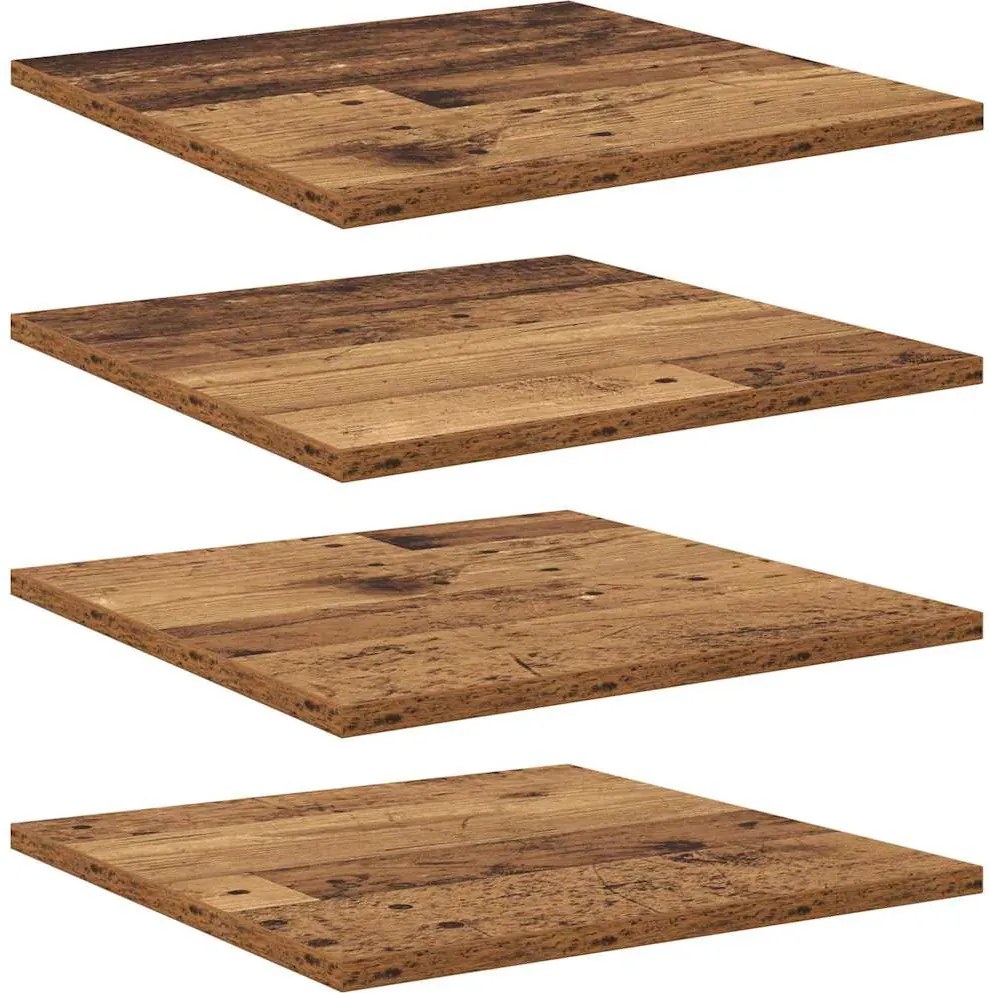 vidaXL Polcos könyvespolc 4 pcs Barna 40 x 40 x 1,5 cm Faanyag