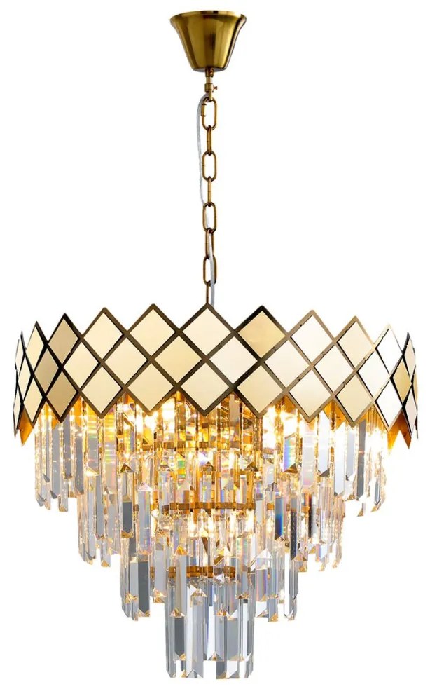 MILAGRO ML8892 CARISMA Kristály Függesztett Lámpa Arany E14 IP20
