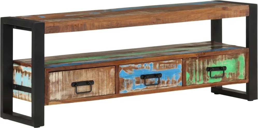vidaXL tömör újrahasznosított fa TV-szekrény 120 x 30 x 45 cm