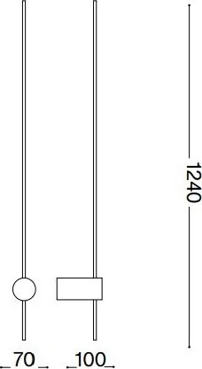 Ideal Lux - LED Fali lámpa ESSENCE LED/19W/230V 3000K 124 cm CRI 90 fekete