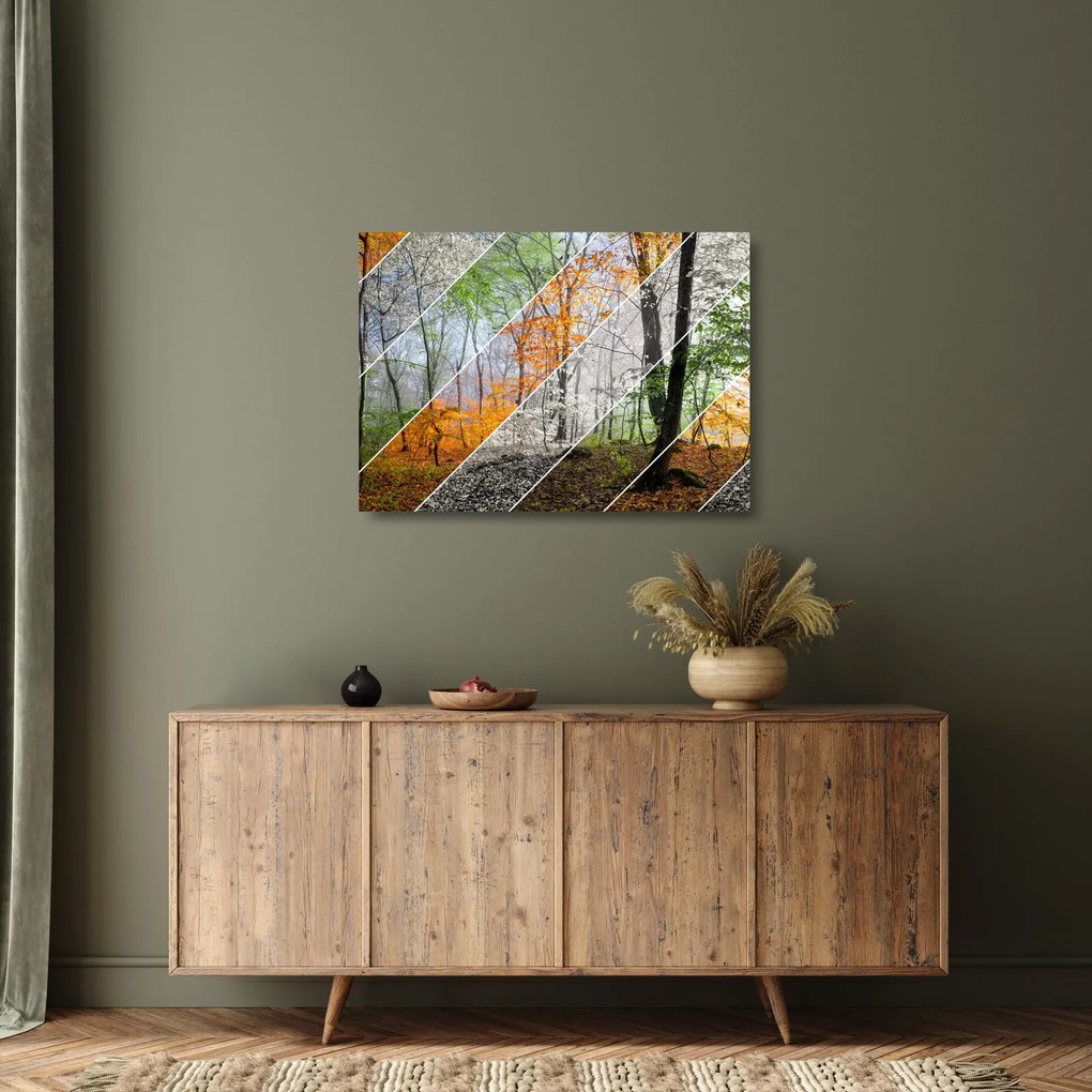 Kép - Változó évszakok (üvegen) (70x50 cm)