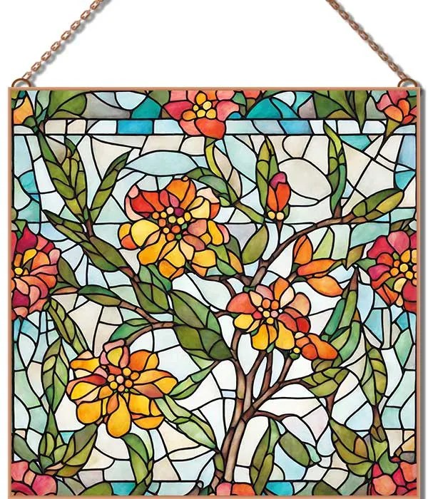 Stained-Glass-Lantana-1 üvegkép, falikép