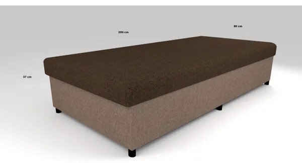 CORY kárpitozott heverő tárolóval 80x200 barna