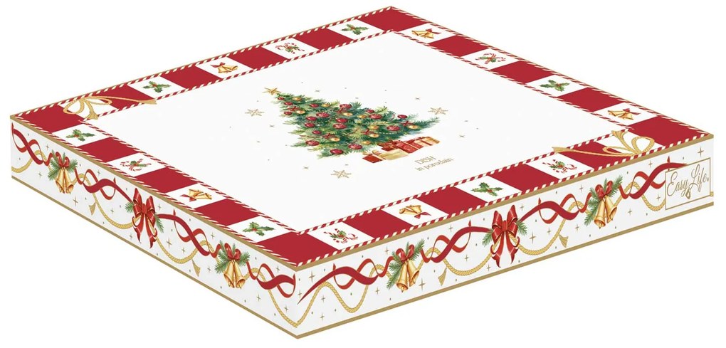 Karácsonyi porcelán csillag tányér díszdobozban Christmas Tale