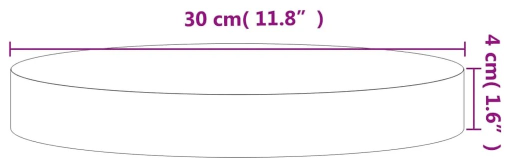 tömör bükkfa kerek asztallap Ø30 x 4 cm